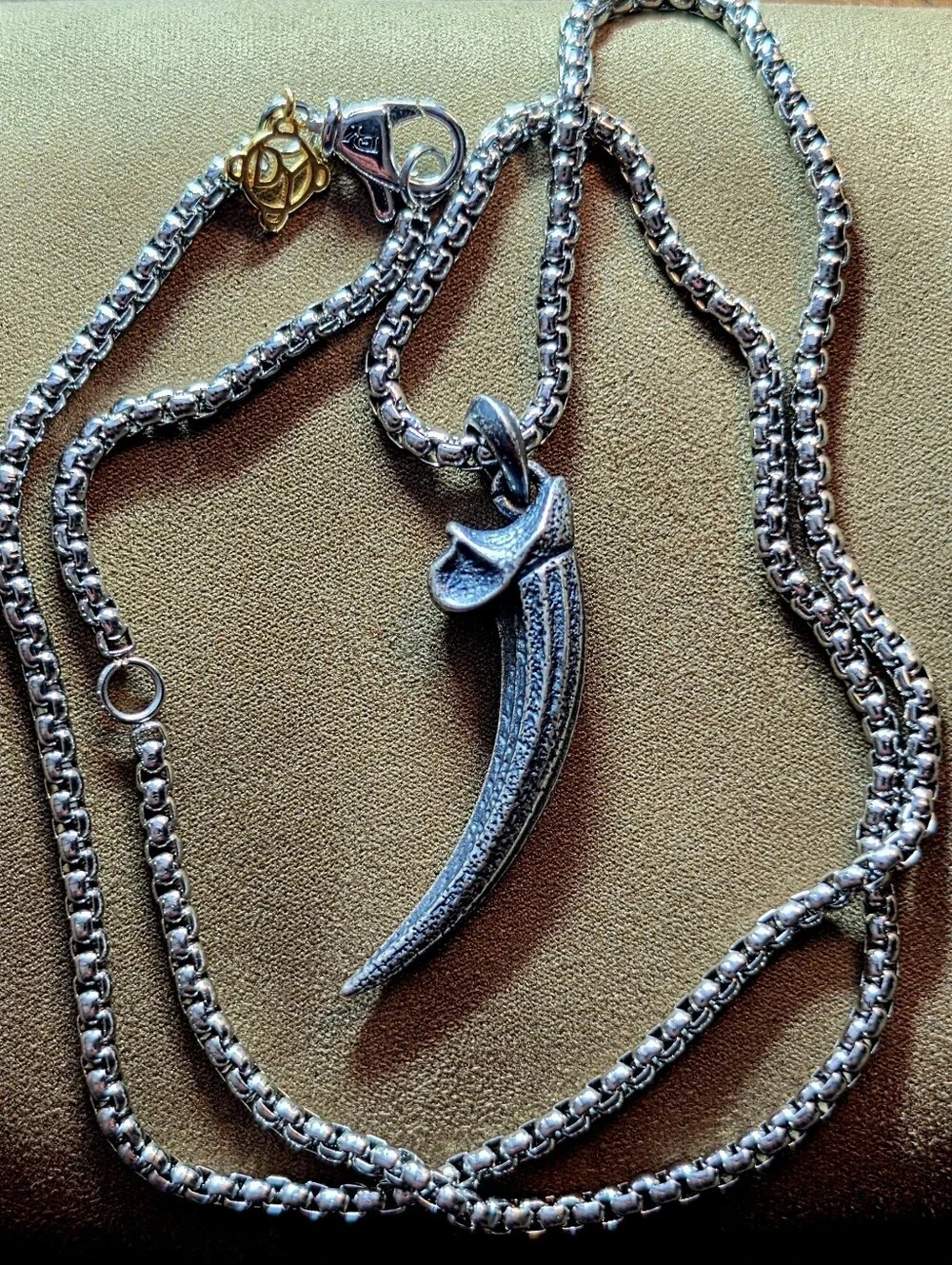 David Yurman Sterling Silver Claw Amulet On A 22